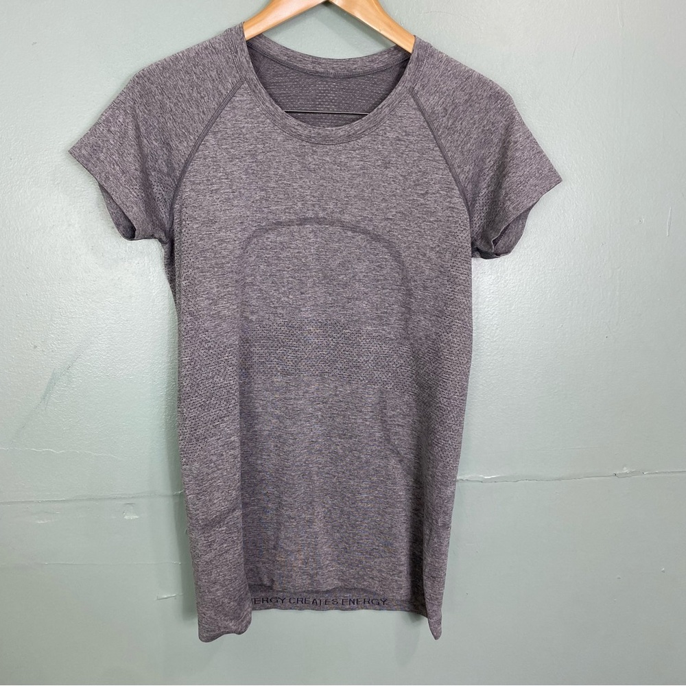 Lululemon Swiftly Gray Grey Short Sleeve Tee Size‎ 10